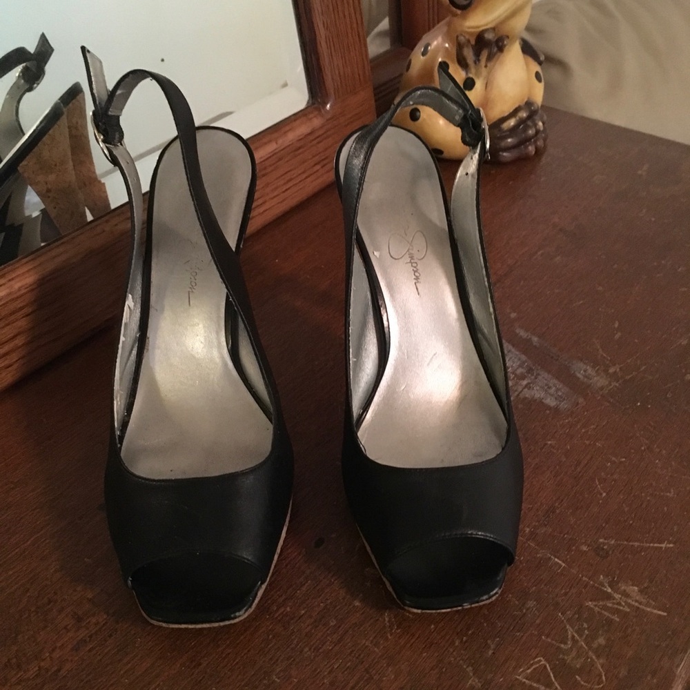 Jessica Simpson platform peep toe sling backs